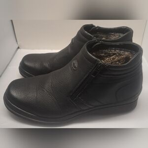 Brix 40 ( 7.5 ) Mens Winter Ankle Boots Faux Fur Lined Zipper Closures